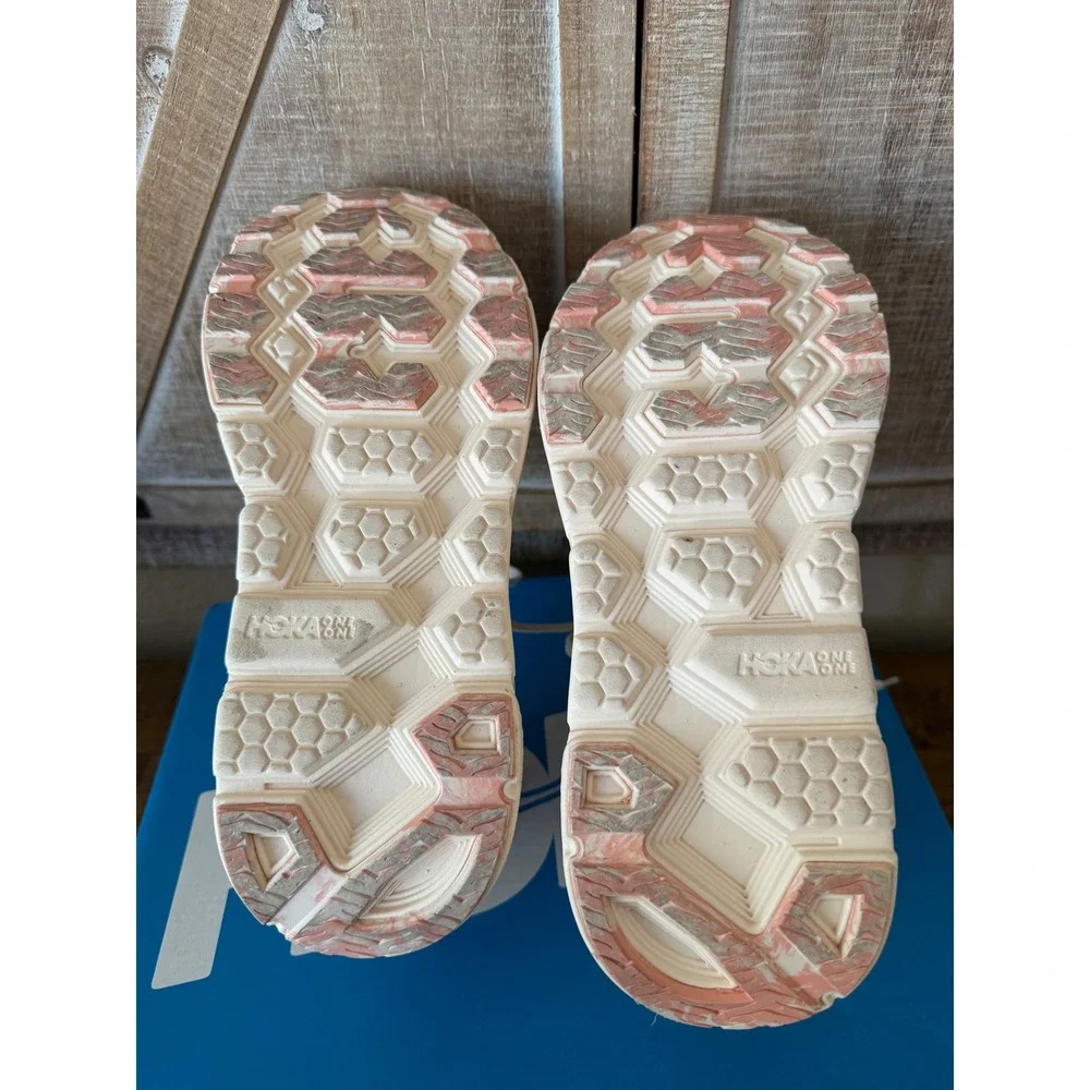 Hoka Clifton LS Vibrant Blooms Cream Floral Embroidery Sneakers 1150911 Size 7.5
